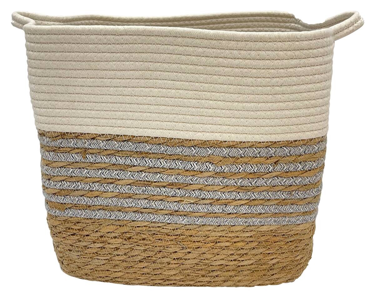 POCOline Korb weiß Baumwolle B/H/L: ca. 29x33x37 cm