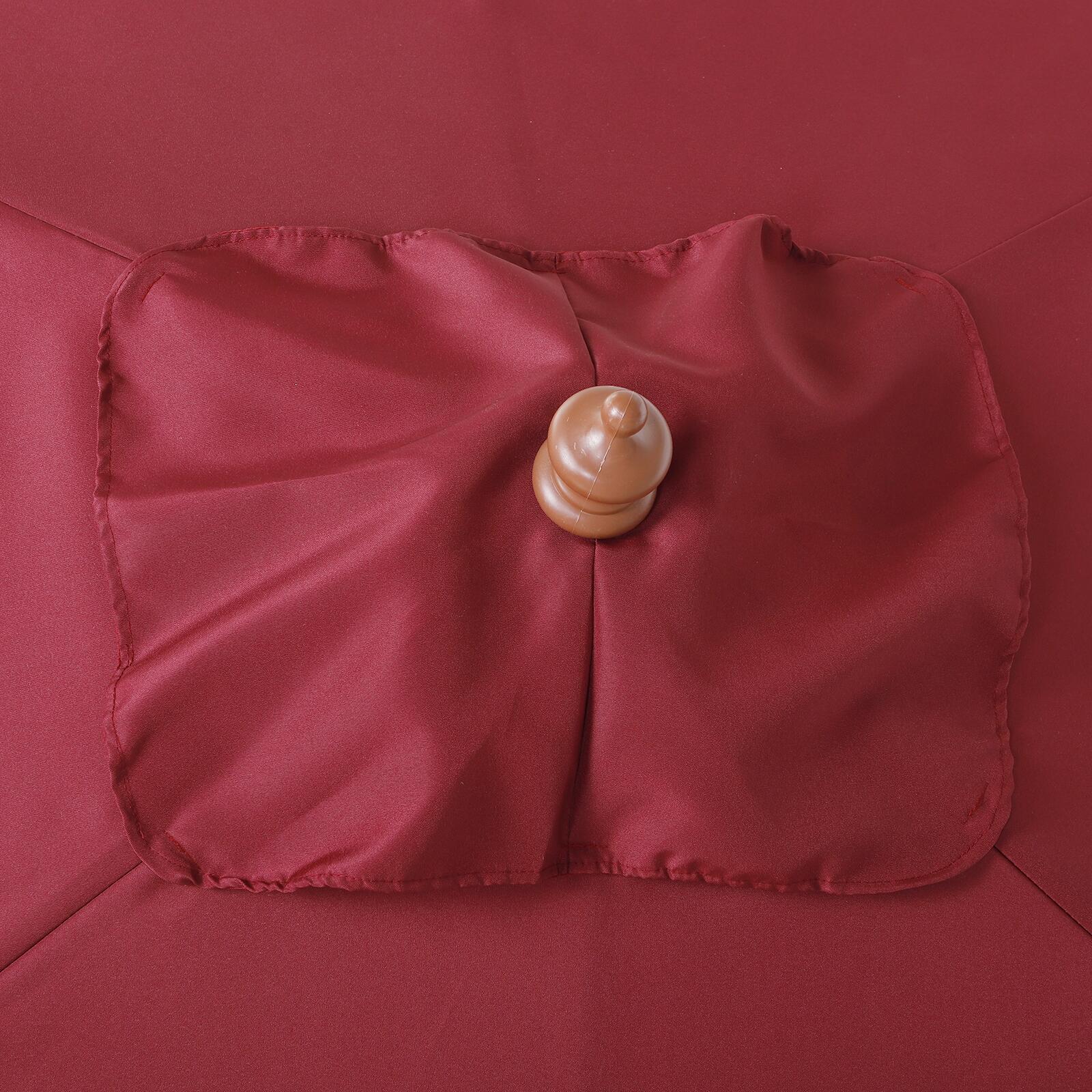 Outsunny Sonnenschirm weinrot Holz B/H/L: ca. 150x230x200 cm