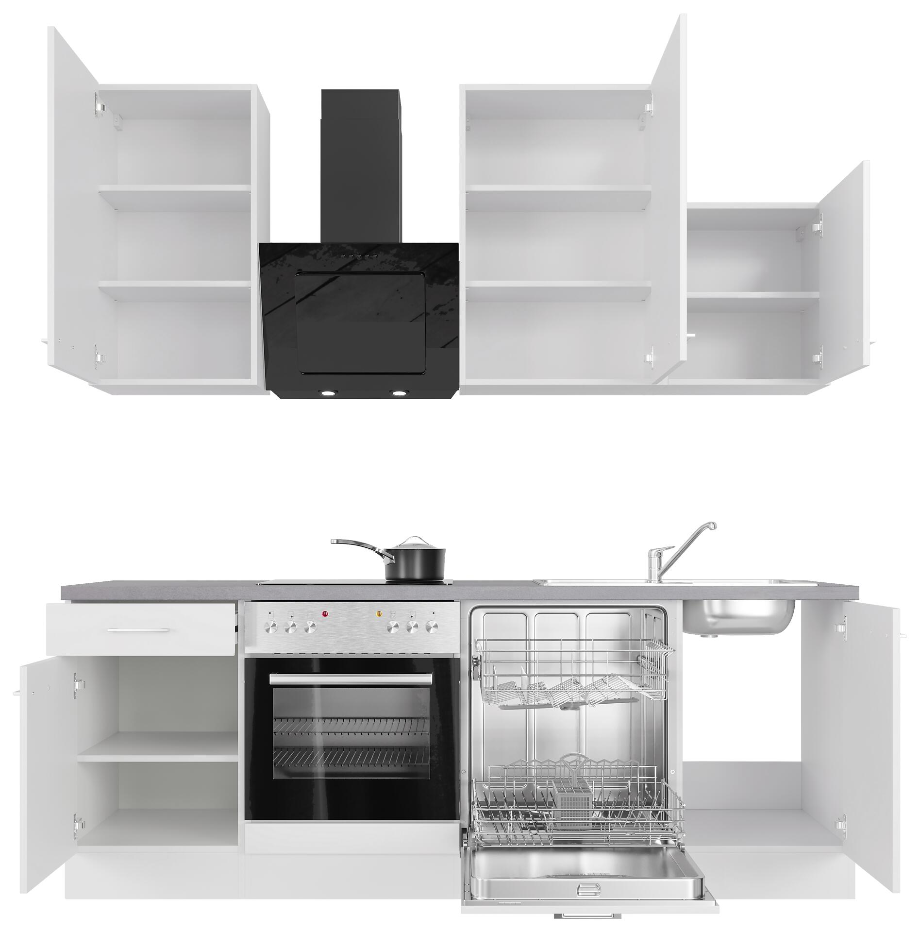 Küchenblock Vita weiß matt B/H/T: ca. 220x234x60 cm