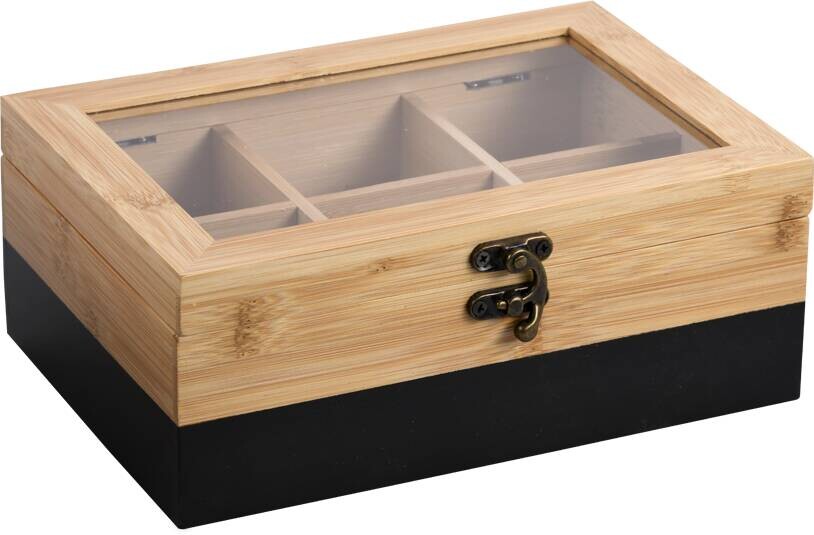 Kesper Teebox natur Bambus B/H/L: ca. 15x8,5x21,5 cm