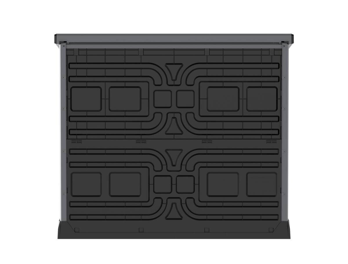 VCM Mülltonnenbox 2er StoreAway braun Kunststoff B/H/L: ca. 145x125x83 cm