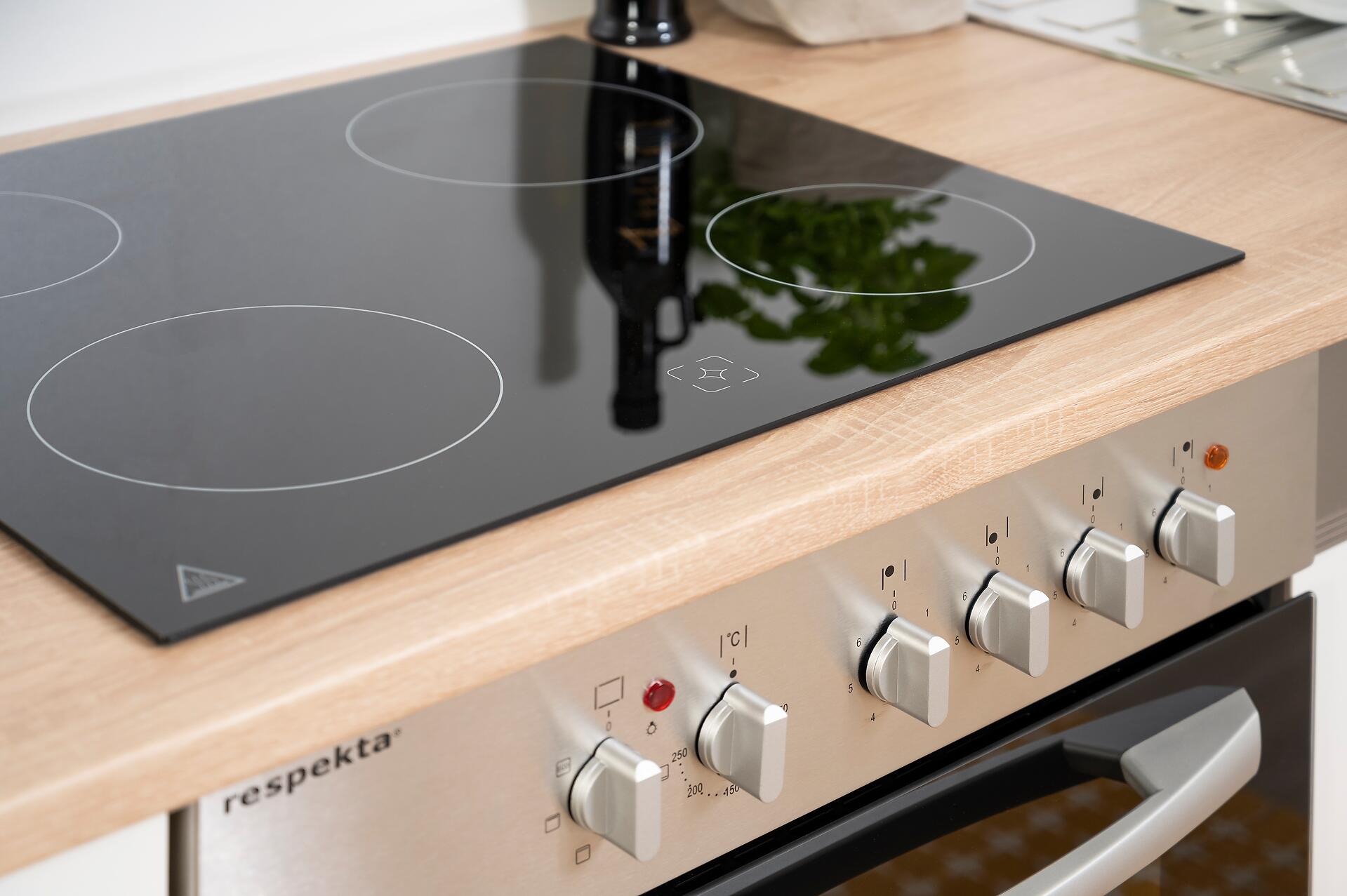 Respekta Winkelküche Economy grau matt B/H/T: ca. 280x200x172 cm