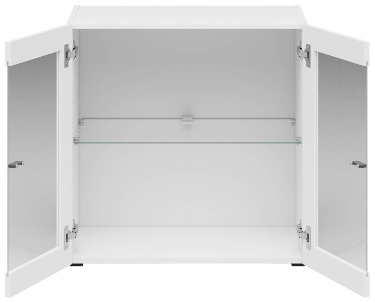 Vitrine System 64 weiß matt B/H/T: ca. 64x64x35 cm