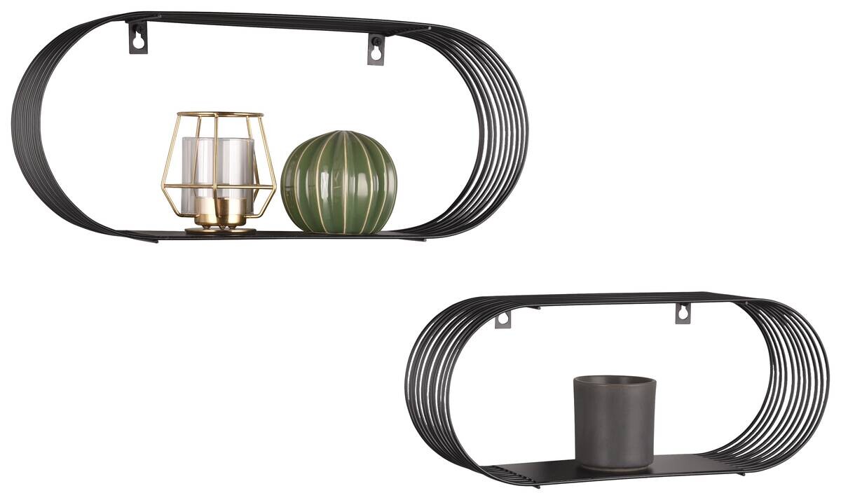 Wandregal Jessica schwarz Metall