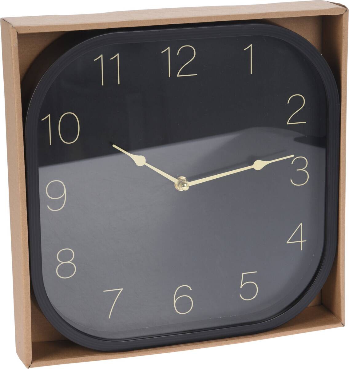 Wanduhr schwarz B/L: ca. 30x30 cm