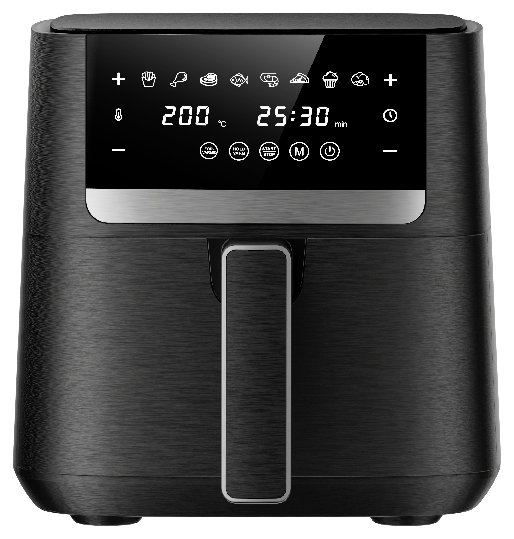 POCOline Heißluftfritteuse RA461D schwarz Metall B/H/L: ca. 24,5x25,5x34,6 cm ca. 4 l