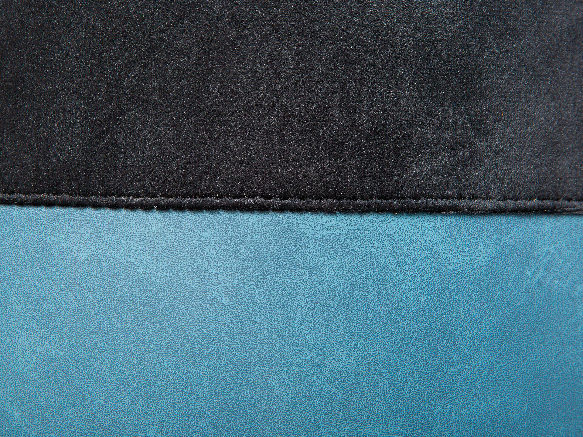 Inter Link Hocker Osame schwarz blau MDF Samtoptik B/H/T: ca. 38x43x33 cm