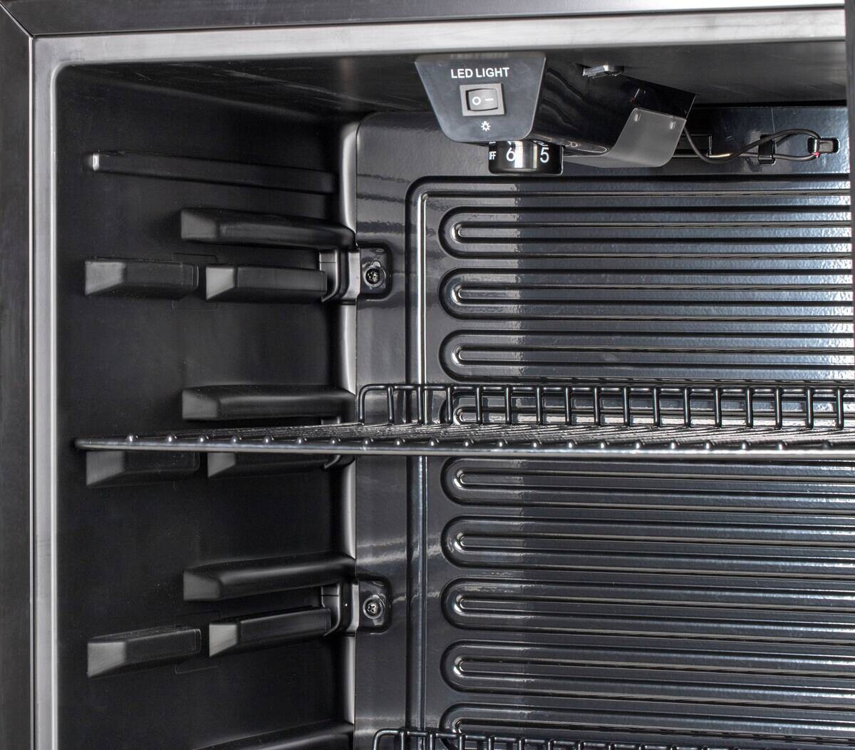 POCOline Glastürkühlschrank GTK85-93ES schwarz B/H/T: ca. 47x84x44 cm