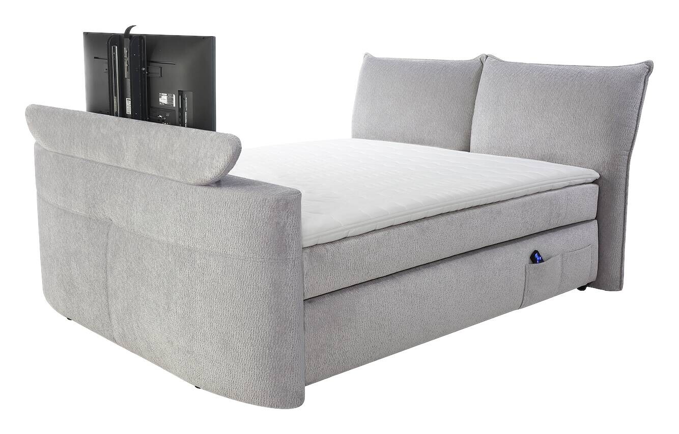 Boxspringbett hellgrau Liegefläche B/L: ca. 180x200 cm