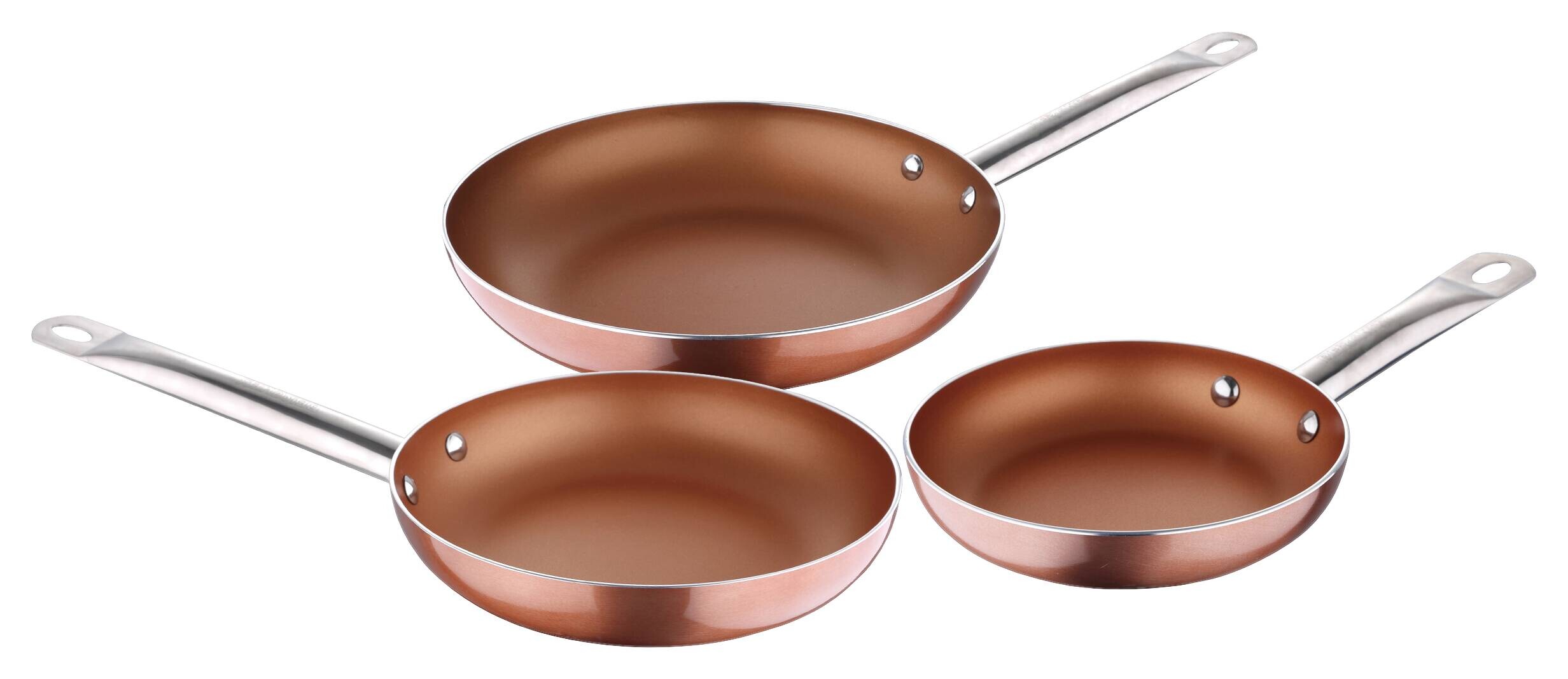 Bratpfanne PROFESSIONAL CHEF COPPER PLUS Kupfer Aluminium 3 tlg.