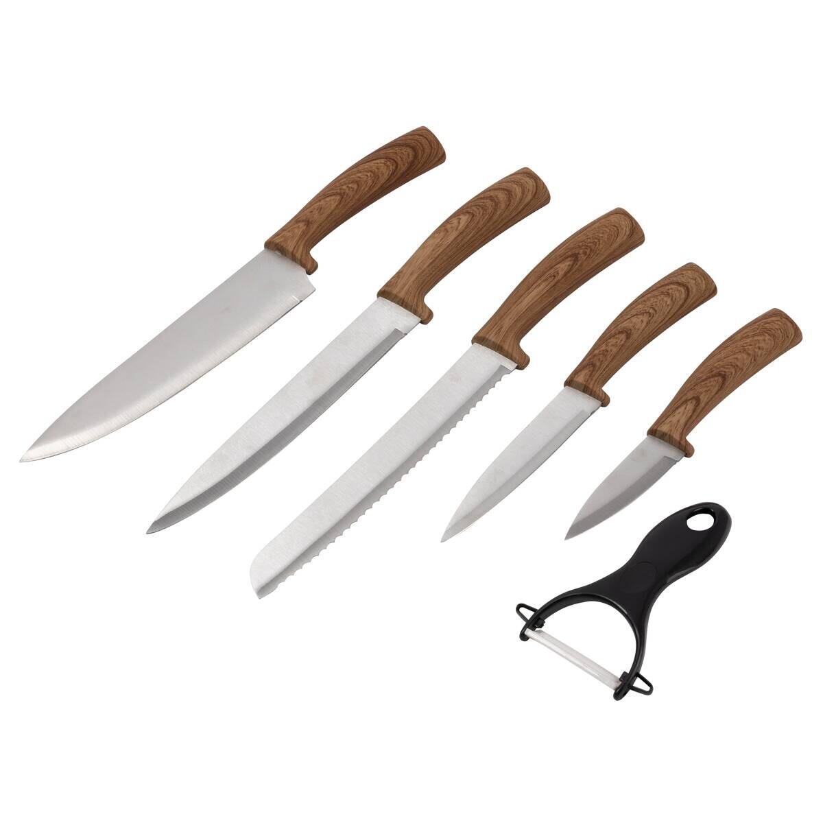 SAN IGNACIO Messerset ACACIA silber Edelstahl 6 tlg.