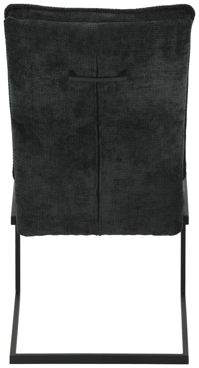 Schwingstuhl Olivia, 2er-Set anthrazit Microfaser Webstoff B/H/T: ca. 52x98x66 cm