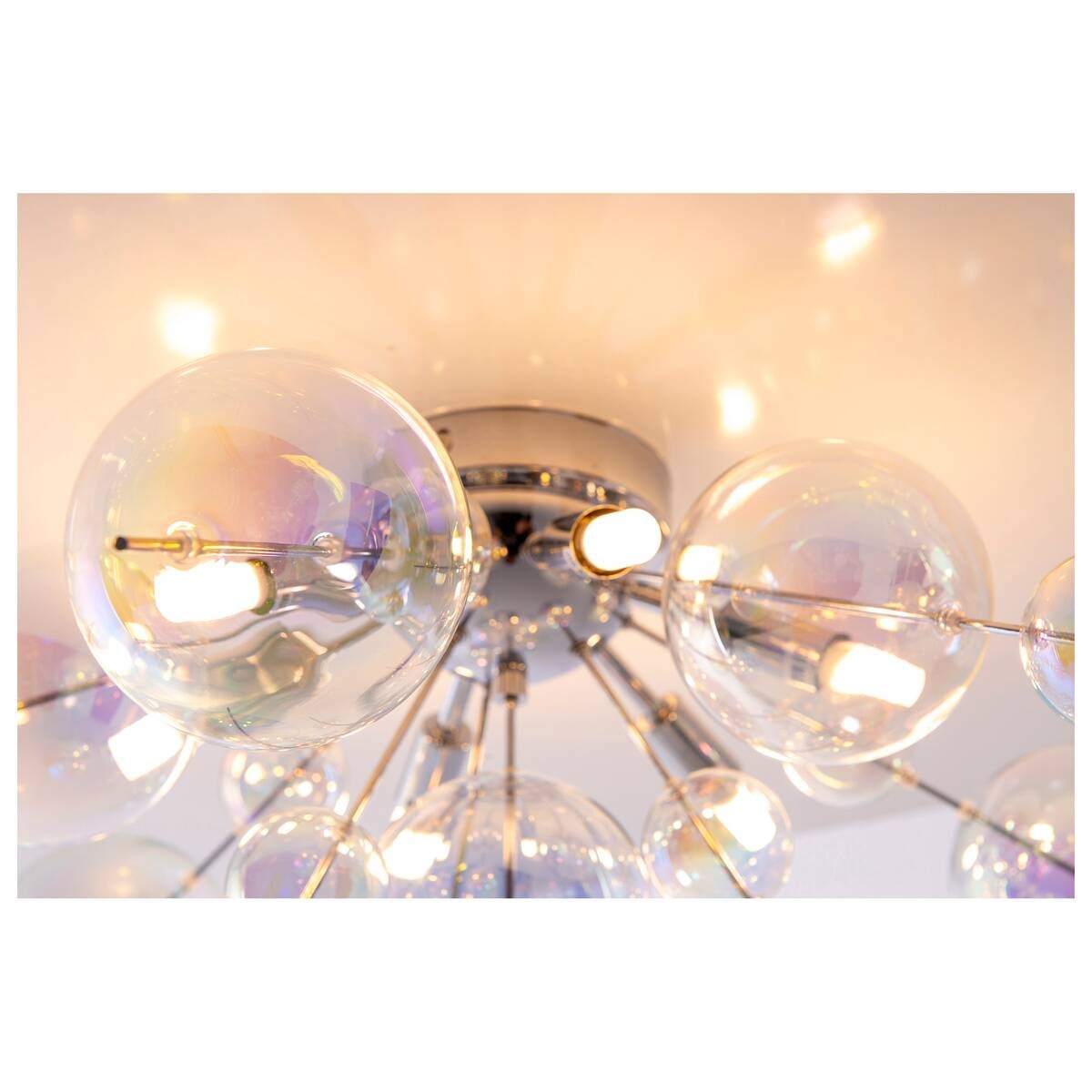 Näve Leuchten Deckenleuchte 1085130 multicolor Metall Glas B/H/T: ca. 57x38x57 cm G9 6 Brennstellen