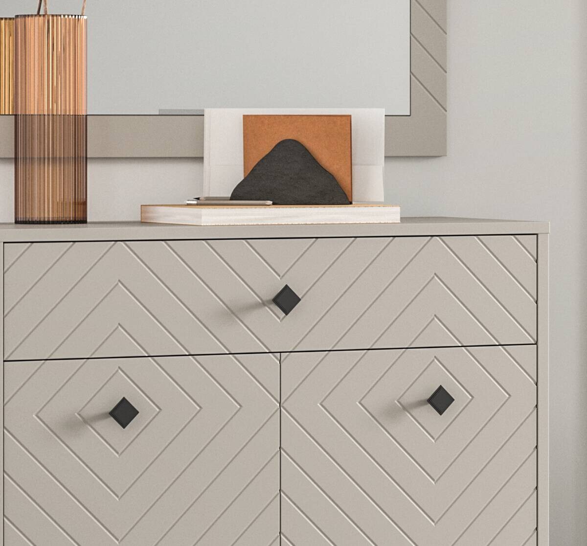 Schuhkommode NOTES sandbeige sandbeige matt B/H/T: ca. 80x100x35 cm