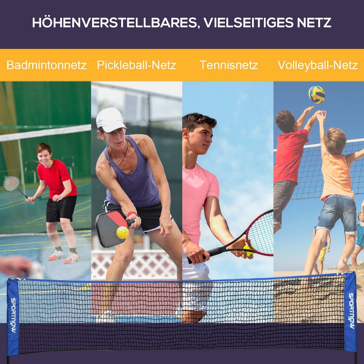 SPORTNOW Outdoor-Aktivitäten blau Edelstahl B/H/L: ca. 103x310x155 cm