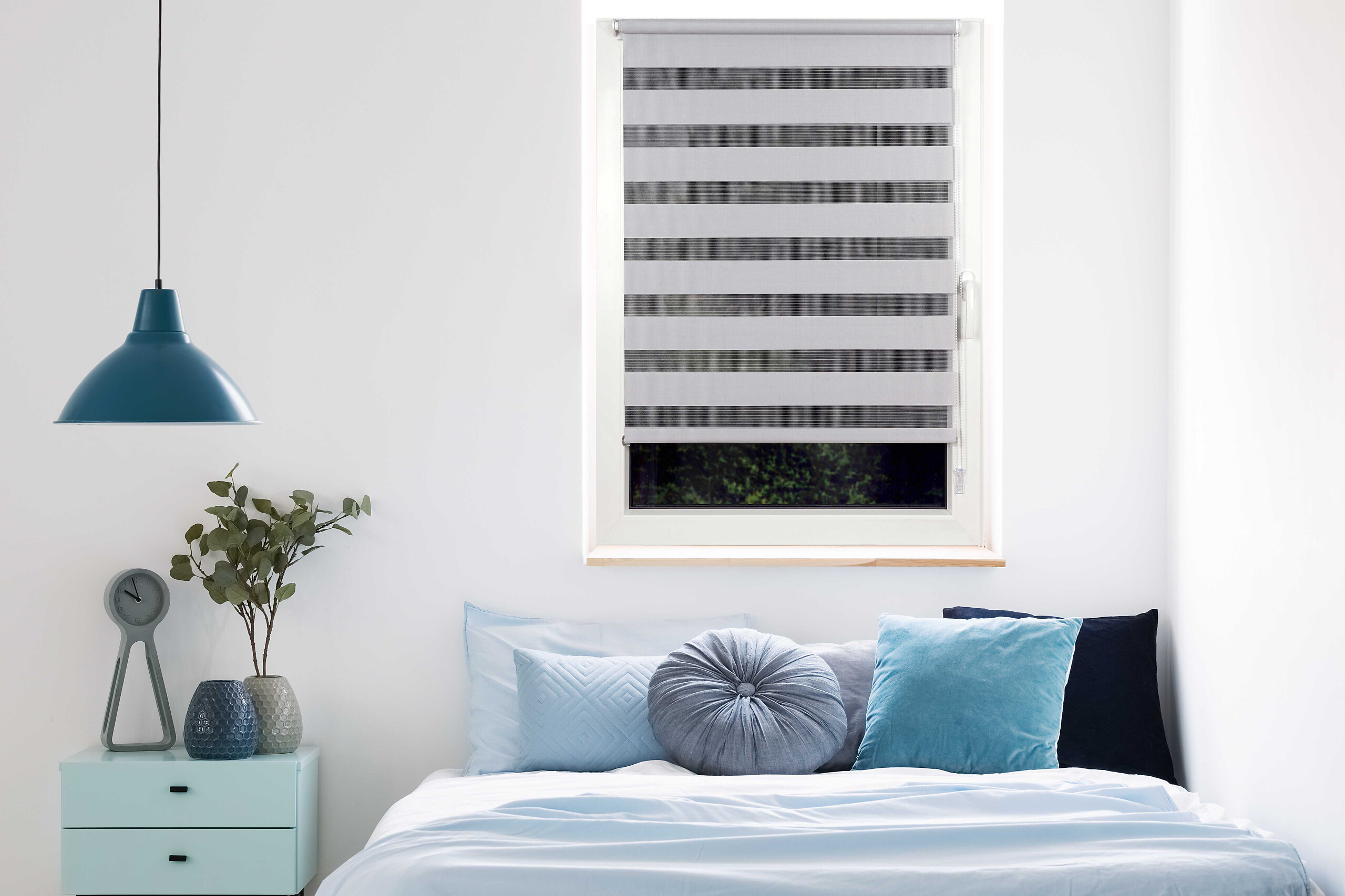 Doppelrollo Just grau B/L: ca. 110x160 cm