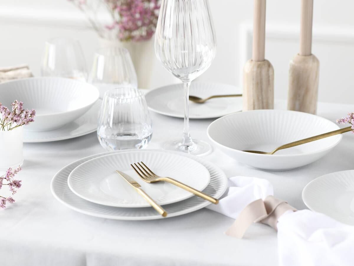 CreaTable Teller-Set Valencia weiß Porzellan