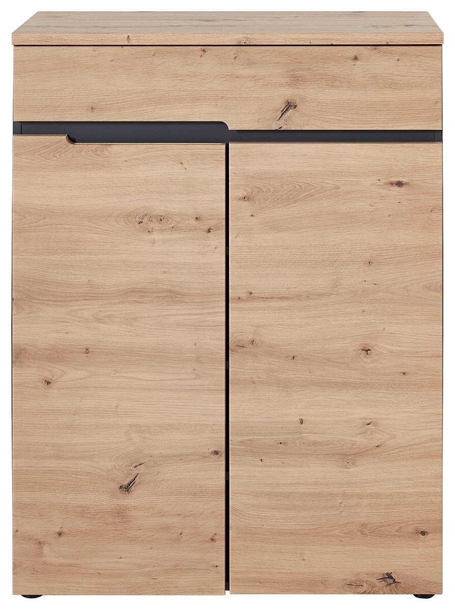 Schuhkommode Memphis Eiche Artisan Nachbildung Graphit B/H/T: ca. 80x107x38 cm