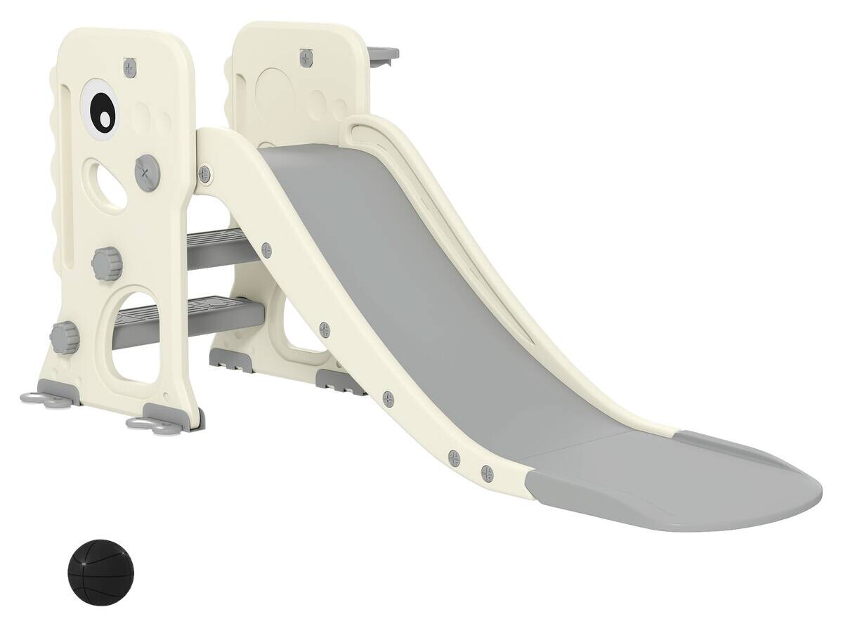 AIYAPLAY Kinderrutsche cremeweiß B/H/L: ca. 52x65x146 cm
