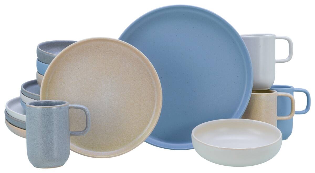 CreaTable Kombiservice Uno Nordic bunt Steinzeug 16 tlg.