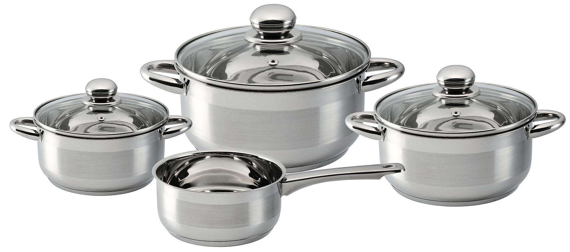 POCOline Topfset silber Edelstahl 7 tlg.