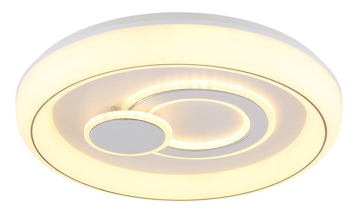 GLOBO Deckenleuchte Ruiz weiß Opal Acryl Metall H/D: ca. 7,5x48 cm 1 Brennstellen