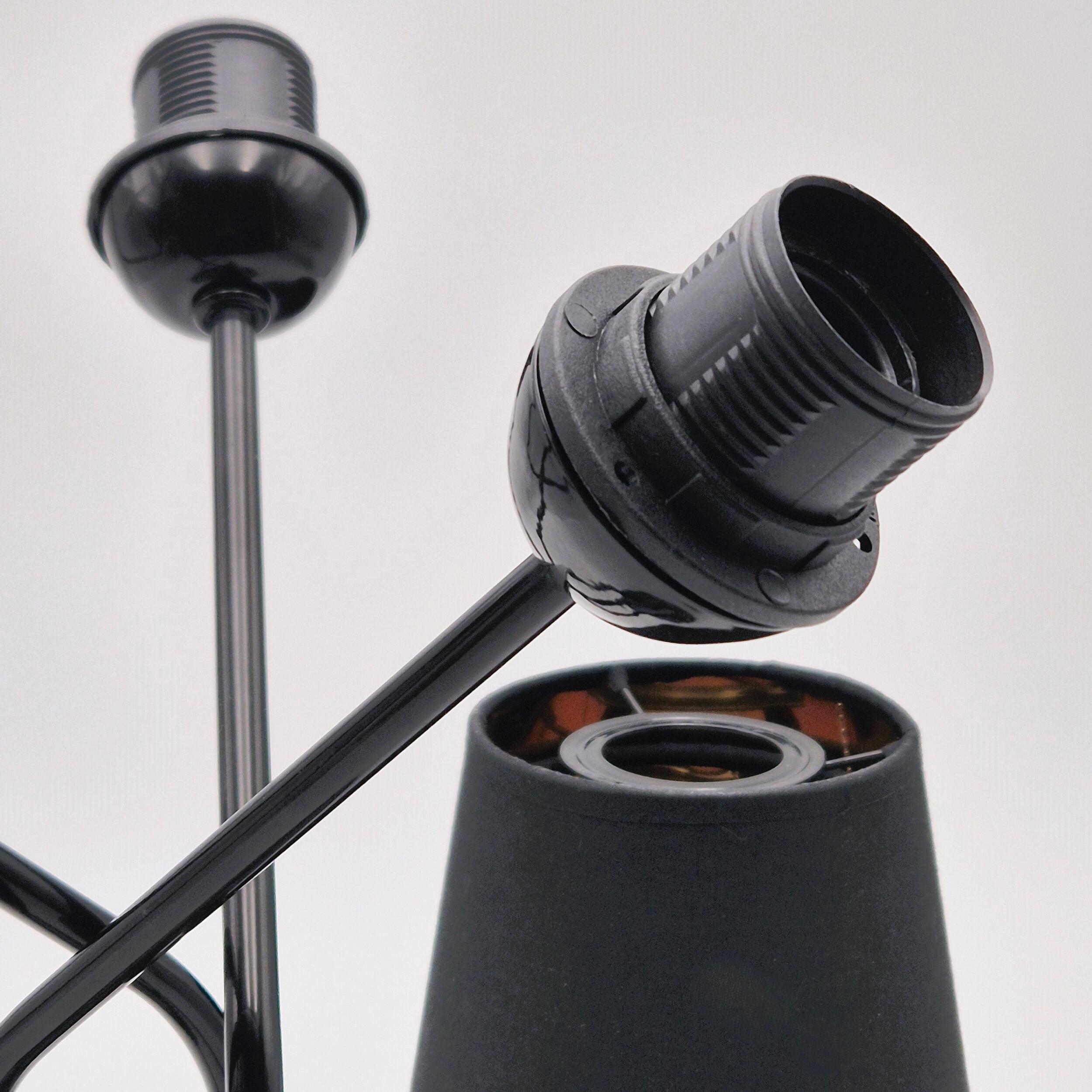 Lamkur Deckenleuchte schwarz Stahl B/H/L: ca. 55x45x55 cm E27 3 Brennstellen