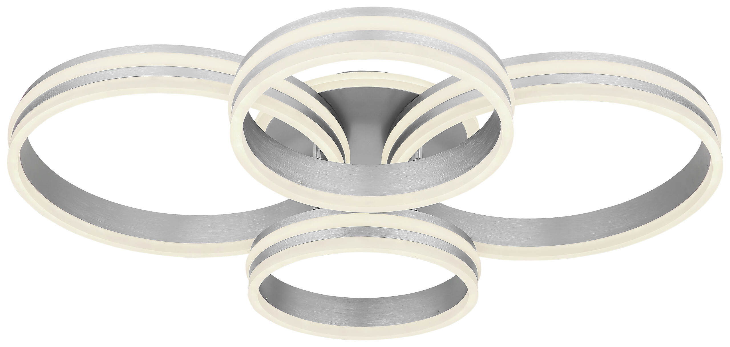 Deckenleuchte Rubio grau Acryl Metall B/H/L: ca. 68x14x85 cm