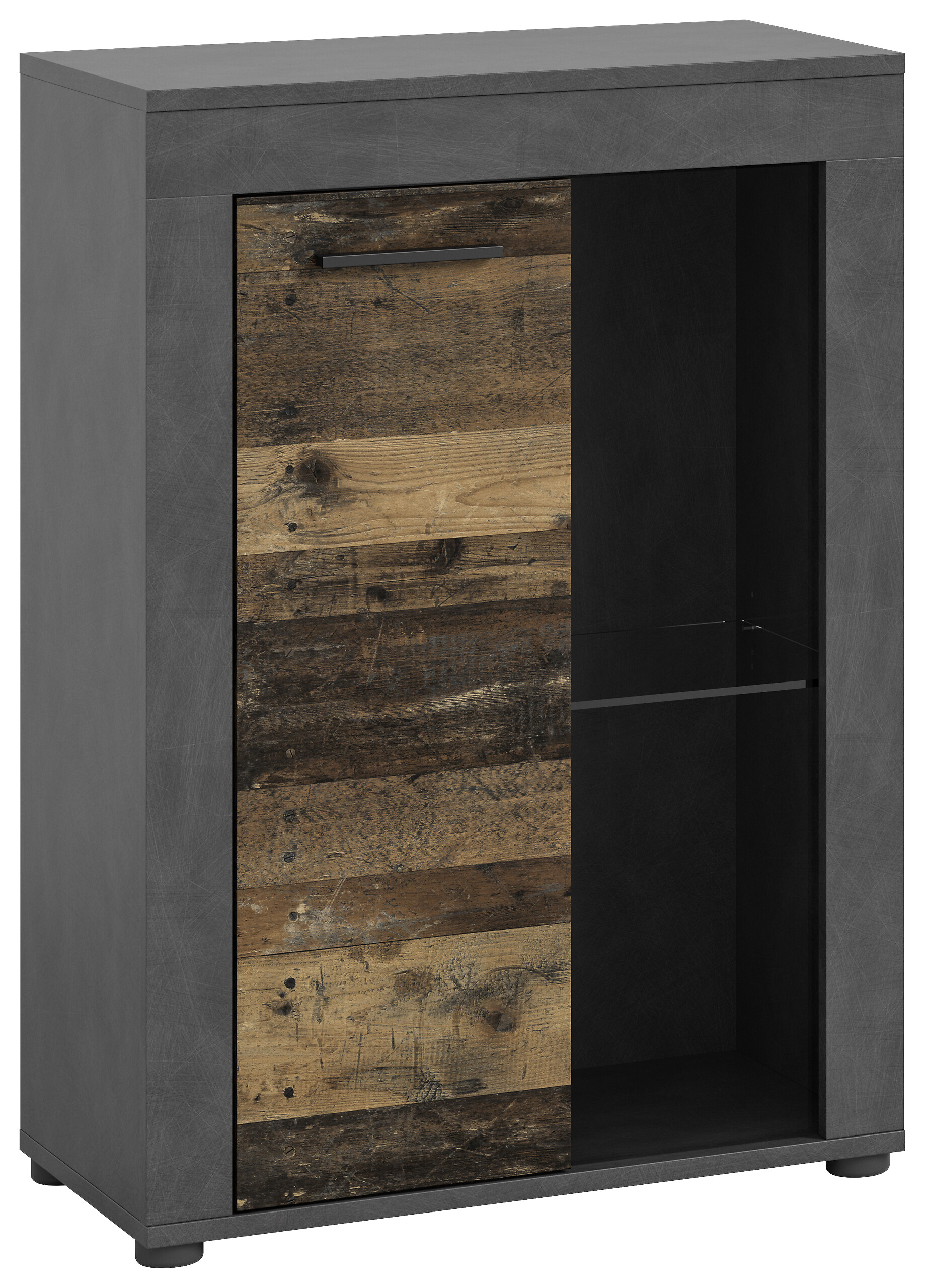 Vitrine Jam Matera Nachbildung Old Wood Nachbildung B/H/T: ca. 86x60x35 cm