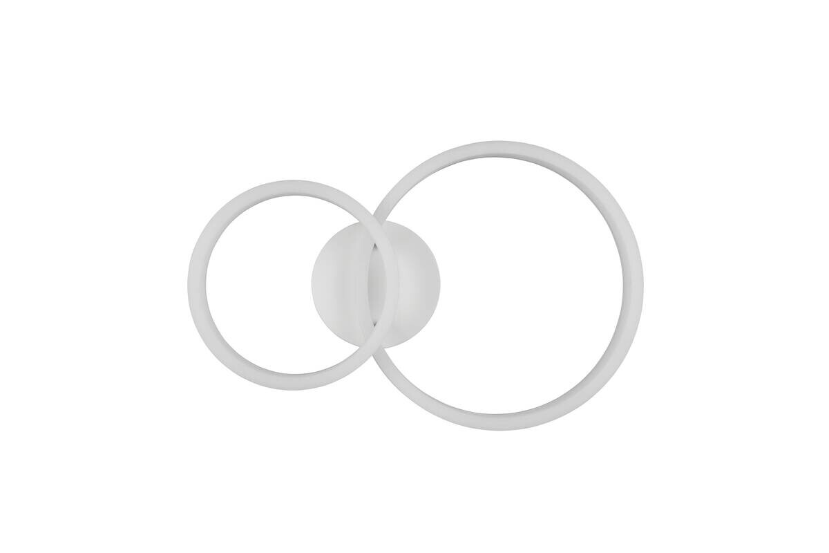 Reality Leuchten LED-Deckenleuchte Scope weiß Metall Kunststoff B/L: ca. 33x51 cm