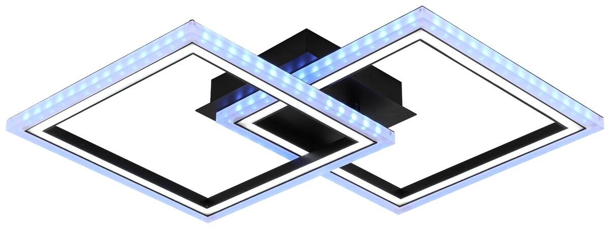 Nolo Deckenleuchte Christina schwarz Metall Kunststoff B/H/L: ca. 35x6,5x57 cm