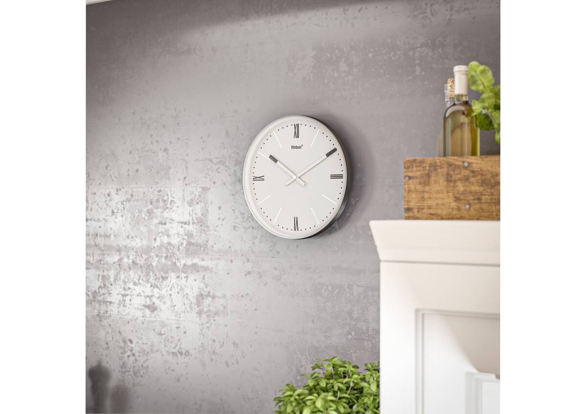 Mebus Wanduhr anthrazit D: ca. 25 cm