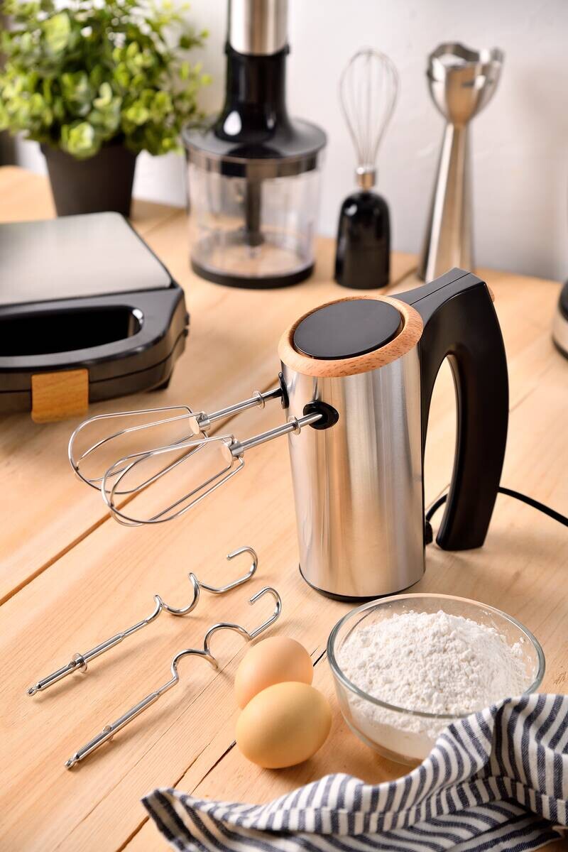 BERGNER Handmixer schwarz silber B/H/L: ca. 10x17,3x20 cm