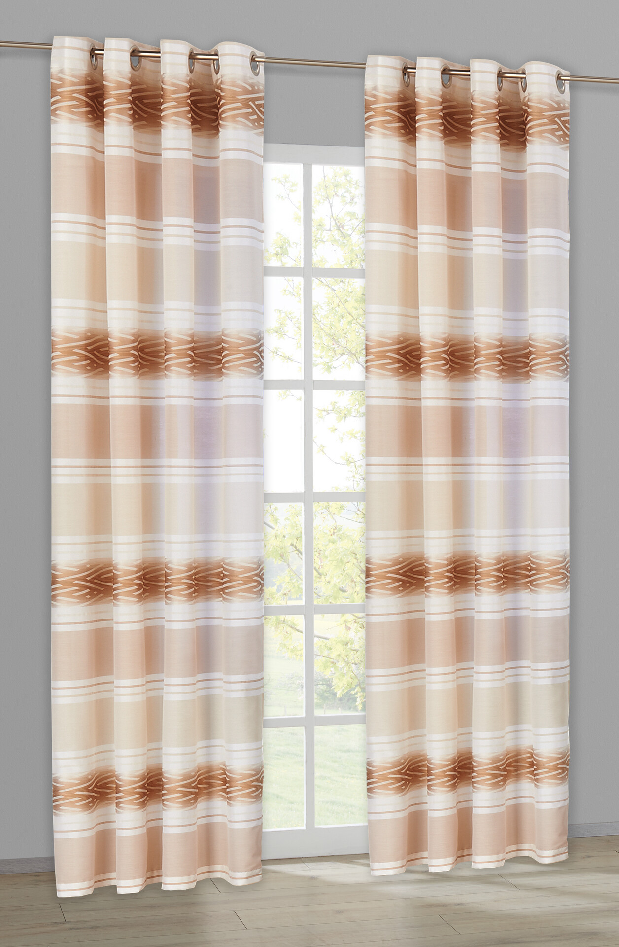 POCOline Ösenvorhang Sharon beige B/L: ca. 140x245 cm