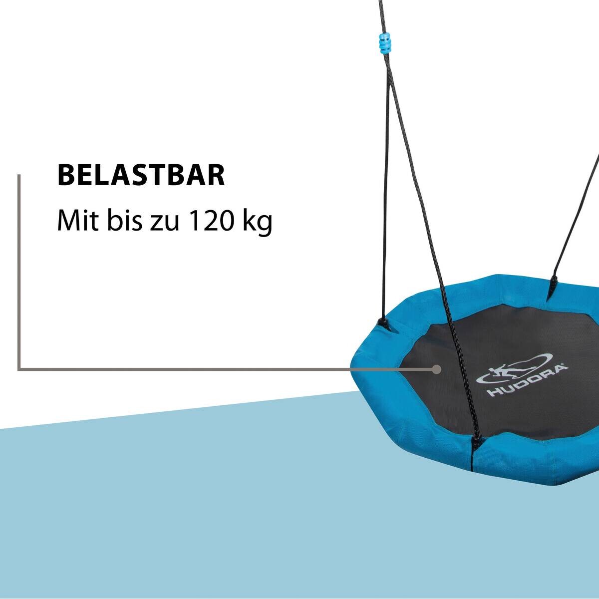Hudora Nestschaukel Octagon 110 blau B/H/L: ca. 110x10x110 cm