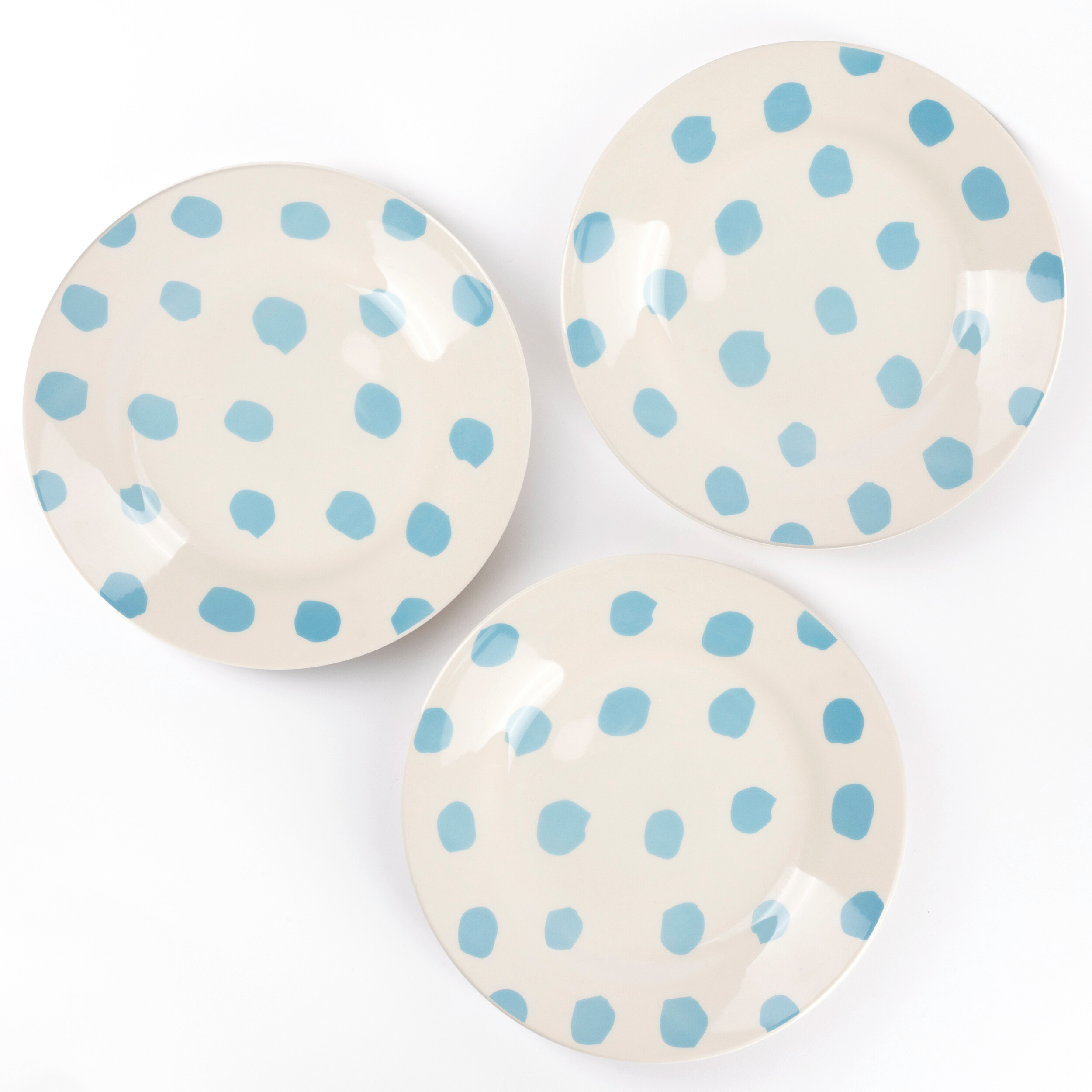 CASA SAMANTHA Teller SABOR blau Steinzeug 3 tlg.