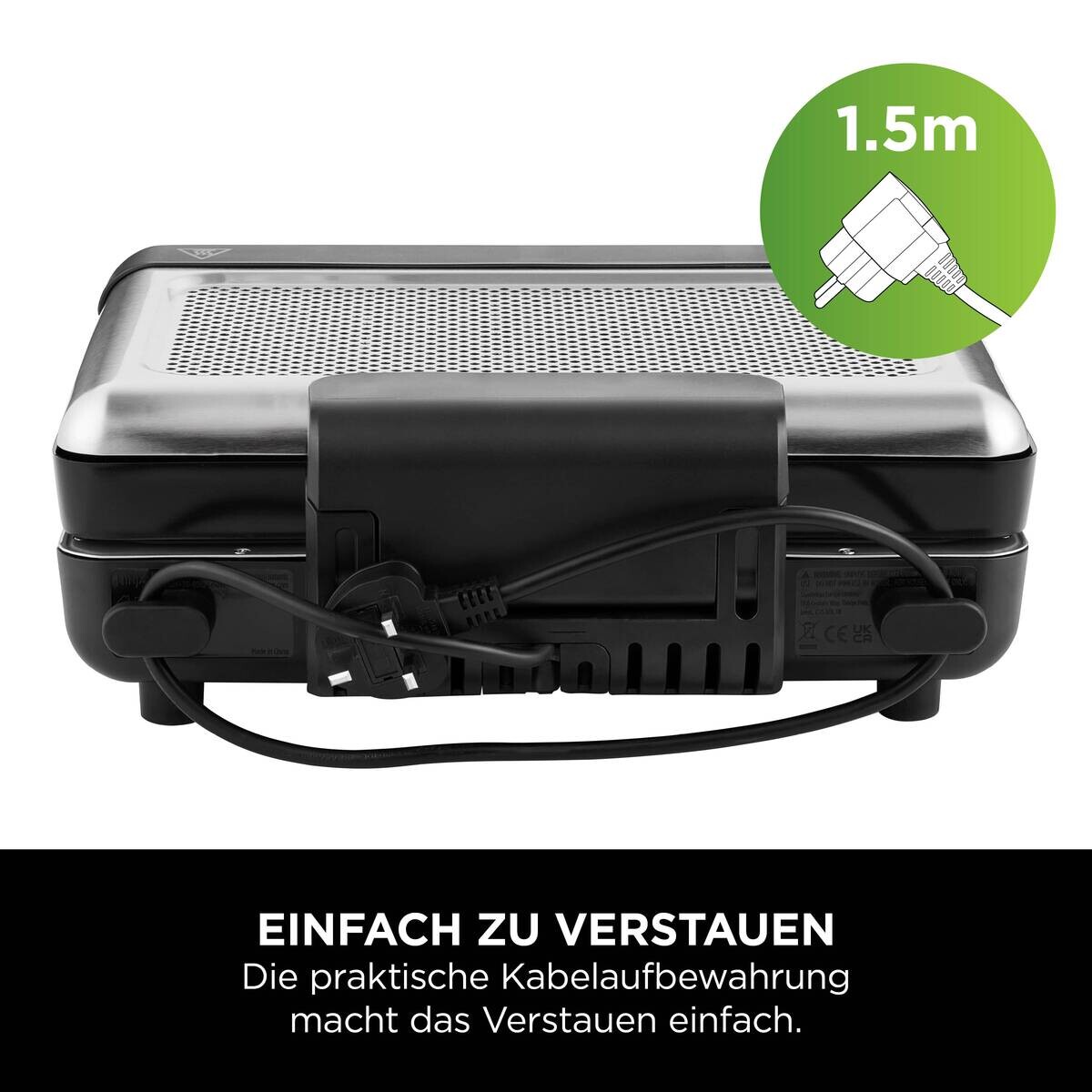 Ninja Grillplatte schwarz Edelstahl Aluminium B/H/L: ca. 7x13x37,5 cm