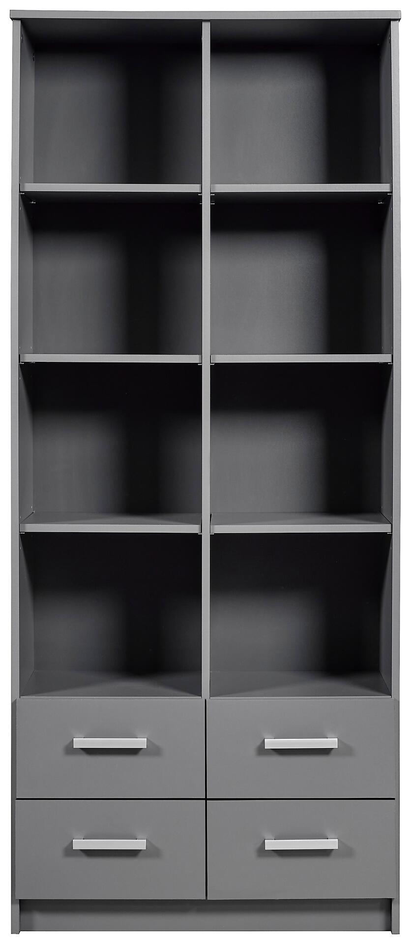 Regal Elenzio Graphit B/H/T: ca. 81,5x191,2x40 cm