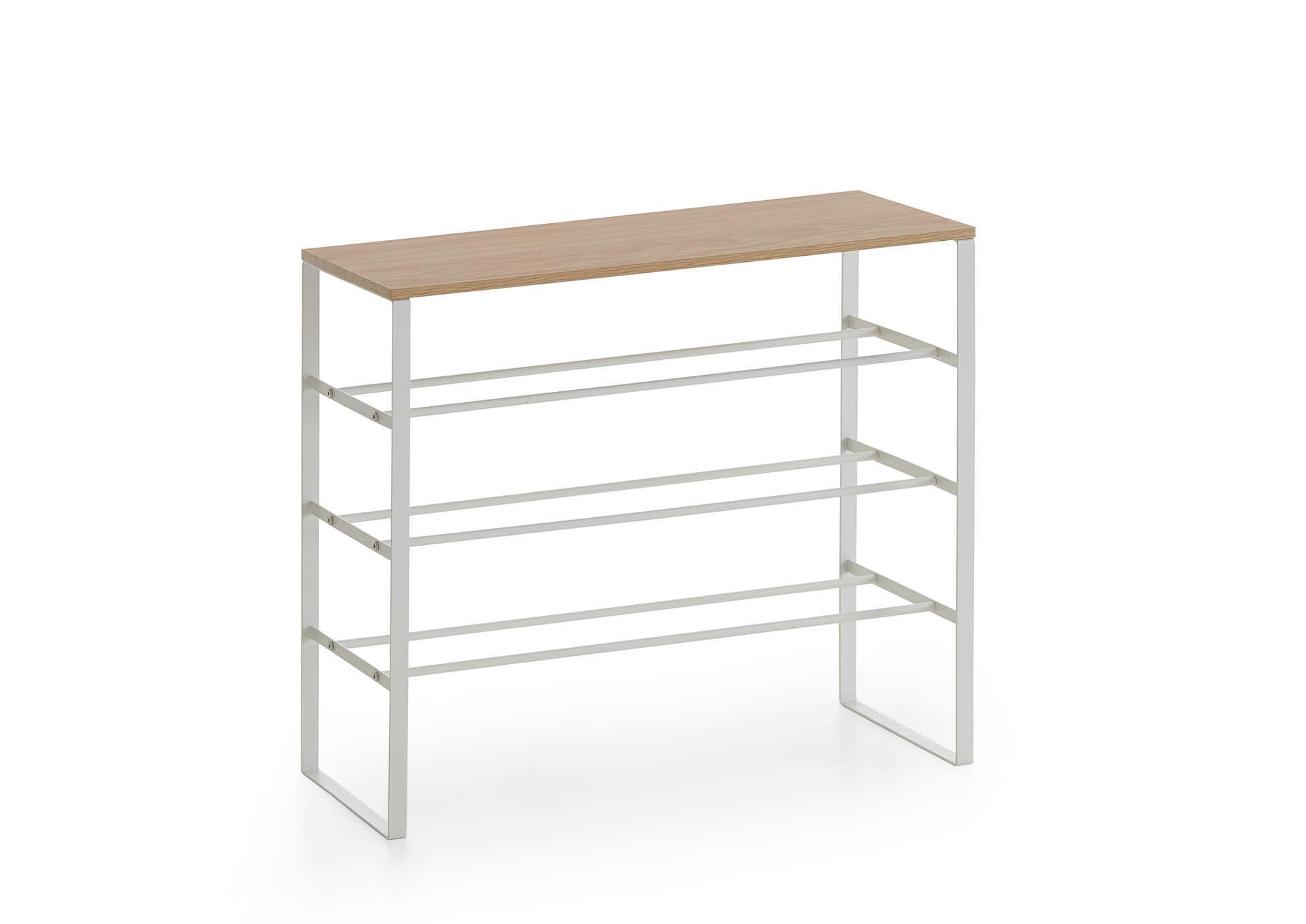 Schuhregal weiß Eiche Artisan Nachbildung B/H/T: ca. 66x61x25 cm Schuhregal weiß Eiche Artisan Nachbildung B/H/T: ca. 66x61x25 cm