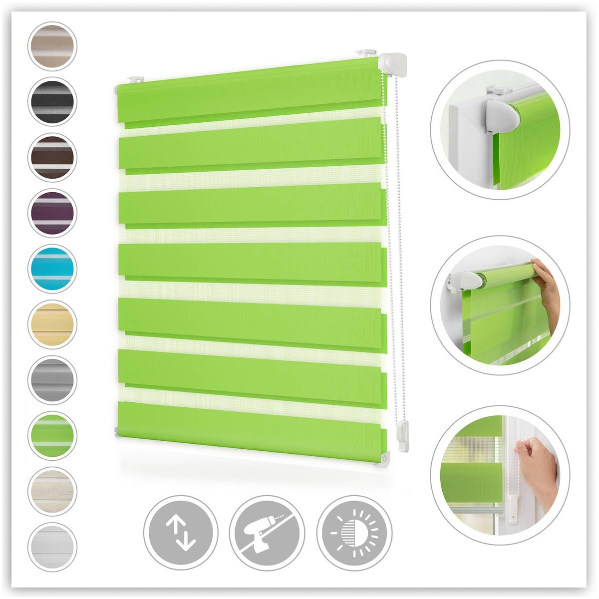 LICHTBLICK Doppelrollo Duo grün B/L: ca. 50x150 cm