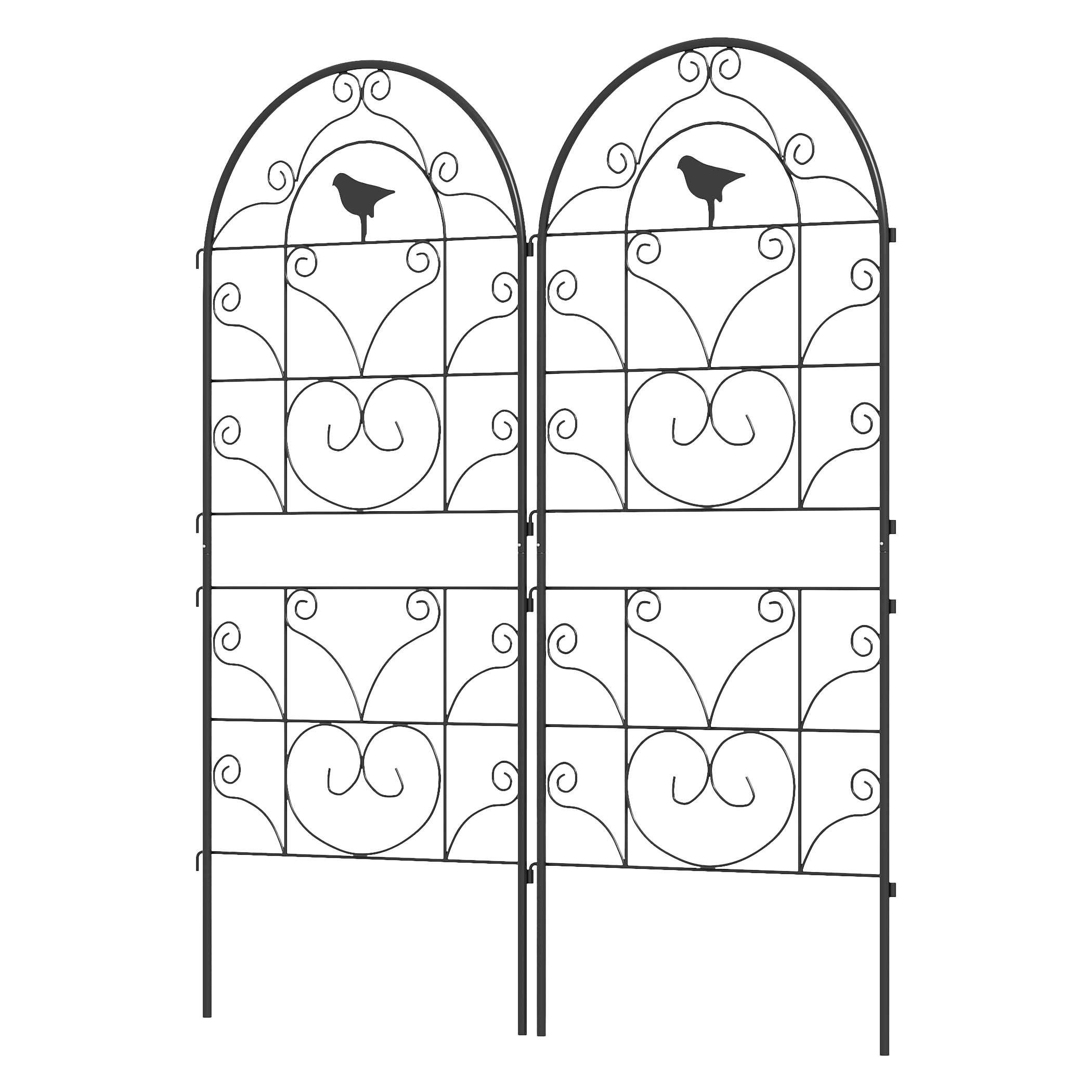 Outsunny Rankgitter schwarz B/H/L: ca. 1,3x120x50 cm
