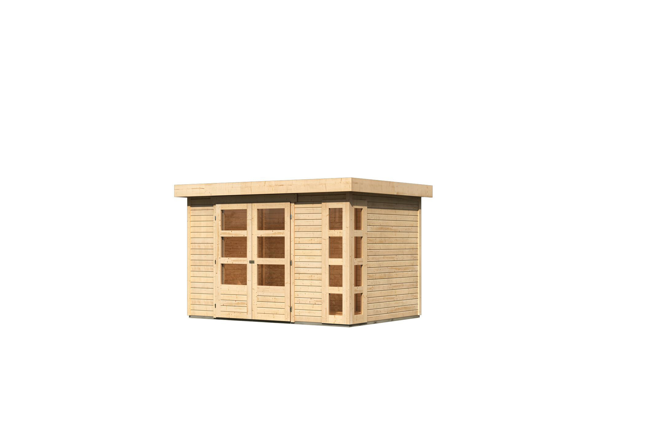 Karibu Gartenhaus Felipo 2 natur B/H/T: ca. 302x217x211 cm