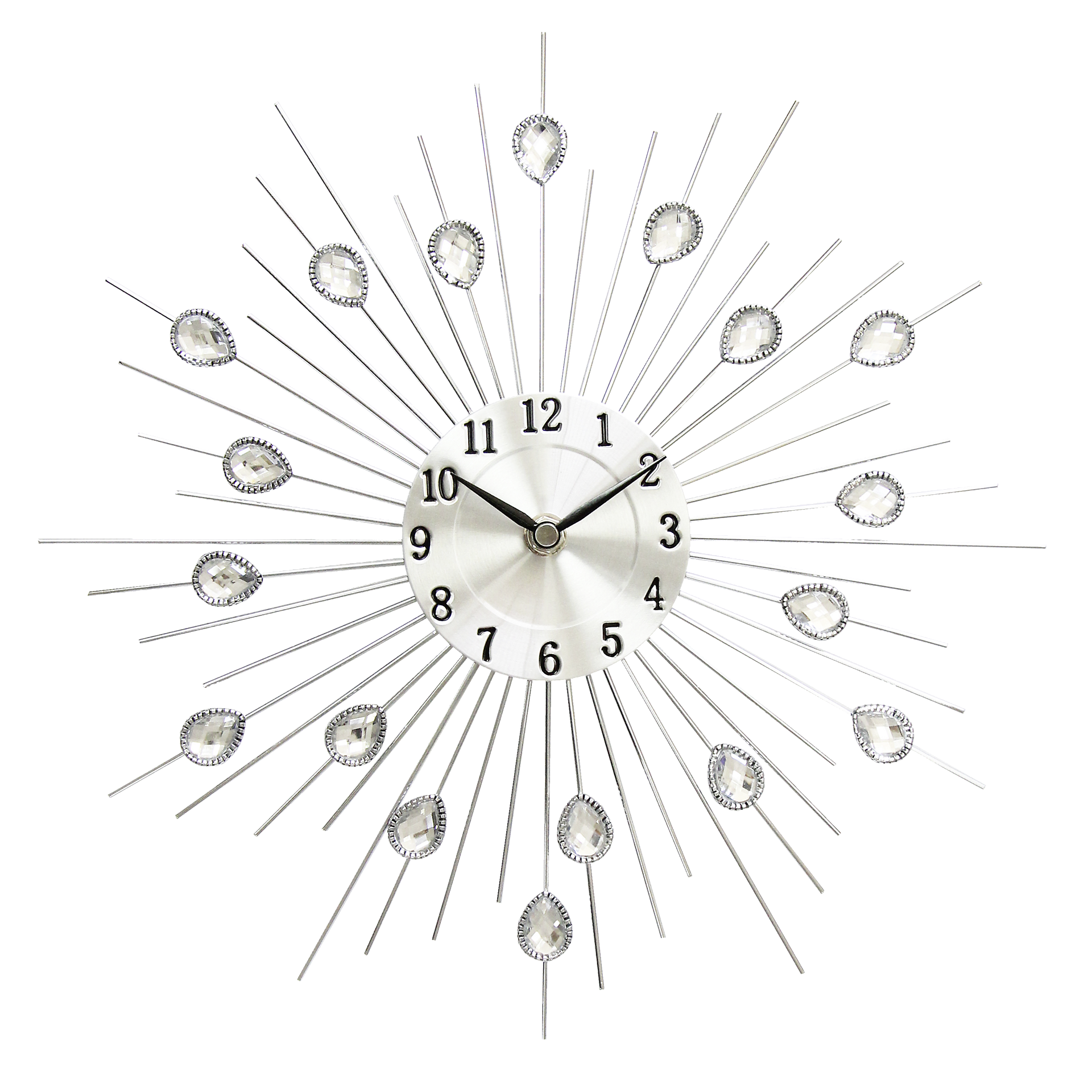 Wanduhr silber T/D: ca. 5x31 cm