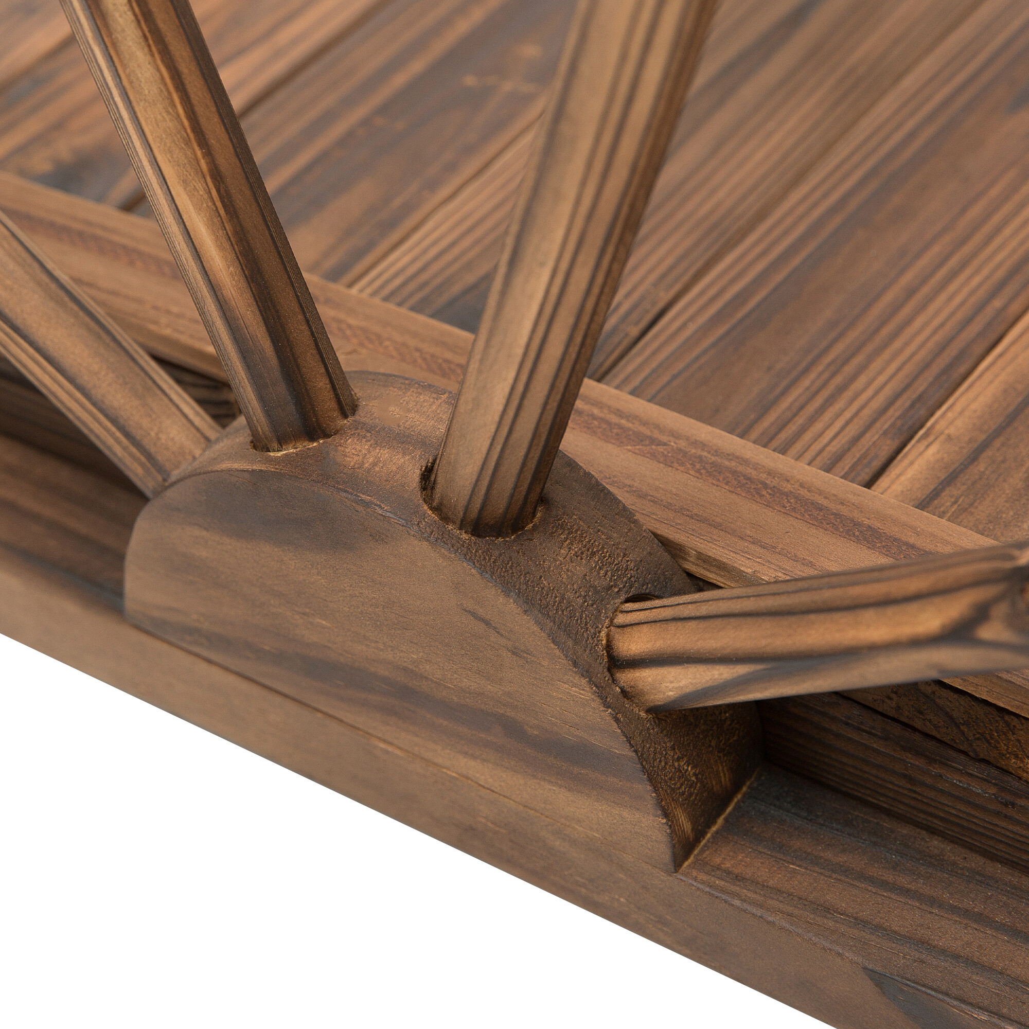 Outsunny Gartenbrücke braun Holz B/H/L: ca. 50x37x100 cm