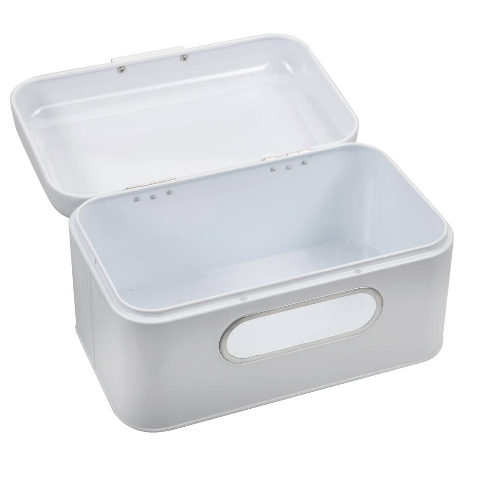 Kesper Brotkasten weiß Metall B/H/L: ca. 18x15,4x30 cm