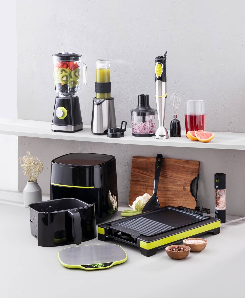 BERGNER Stabmixer grün schwarz Edelstahl B/H/L: ca. 14x23x24 cm