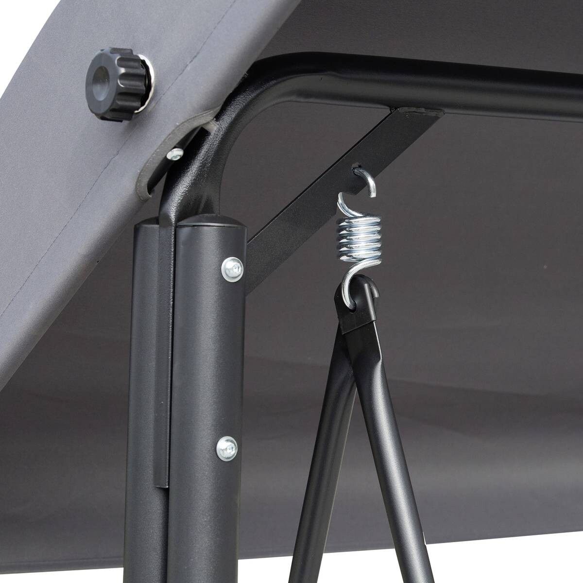 Outsunny Hollywoodschaukel dunkelgrau Metall B/H/T: ca. 196x172x128 cm