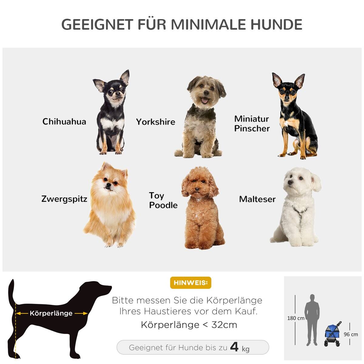 PawHut Hunde-Zubehör blau Edelstahl B/H/L: ca. 45x67x96 cm