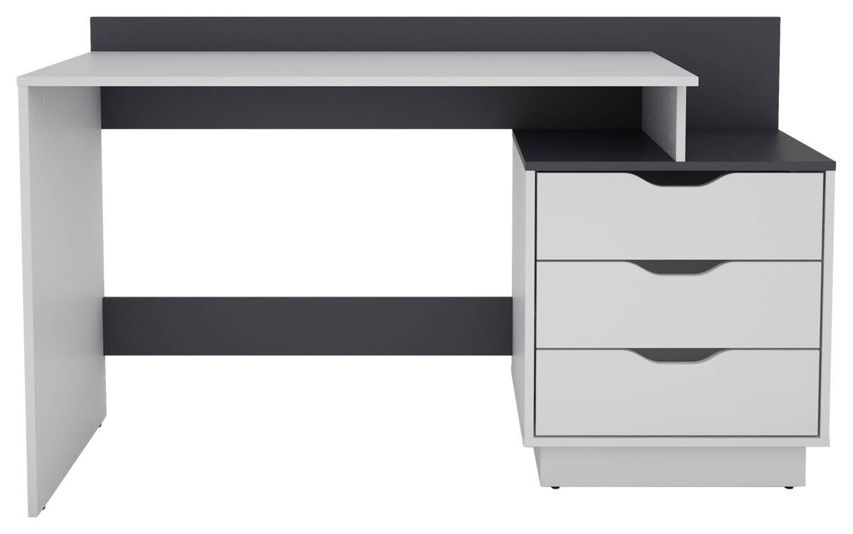 Schreibtisch BELFAST weiß anthrazit B/H/T: ca. 138x83,5x51,5 cm