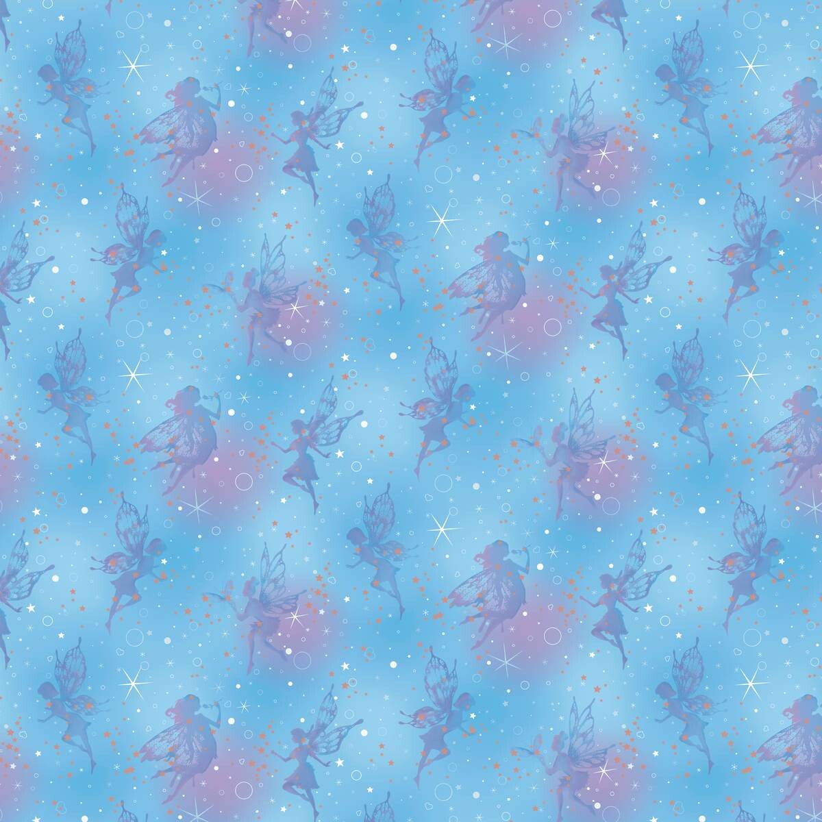 UGEPA Papiertapete Feen blau B/L: ca. 0,53x10 cm